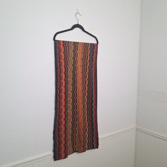 Cotton On Boho Scarf Multicolor 70 X 22 Knit Colorful Artsy Retro 70s - Picture 6 of 12